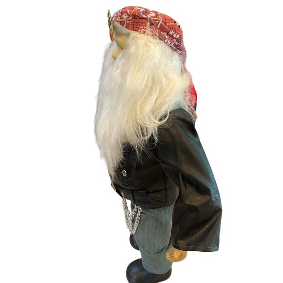 Biker Santa Claus Standing Statue Figure 18” Christmas Holiday Decoration - Picture 5 of 7